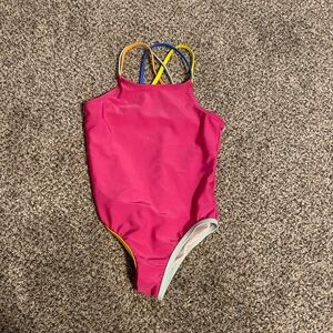 Wonder Nation Vibrant Pink One-Piece Swimsuit